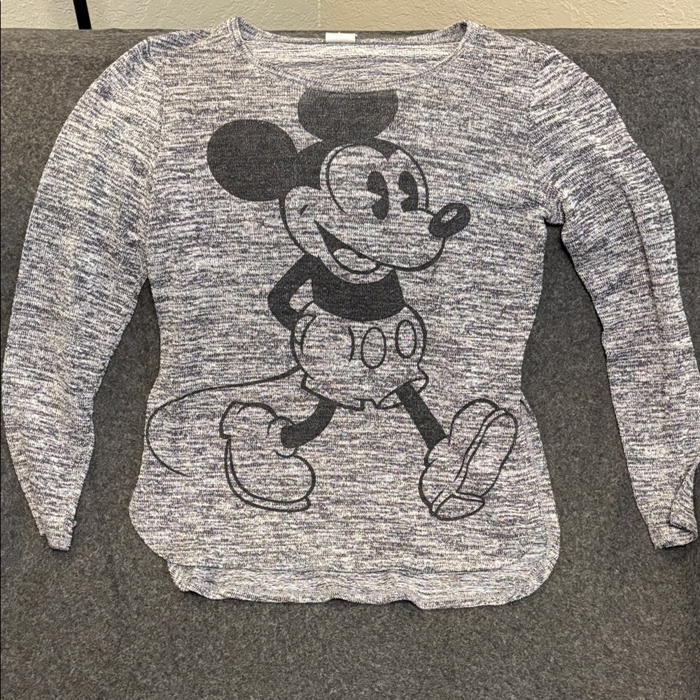 Disney Heather Gray Knit Apparel Juniors Large